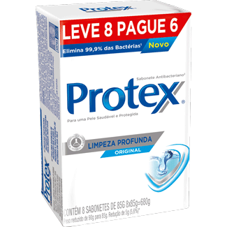 Sabonete Limpeza Profunda Protex Pack 8X85g