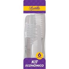 Kit Básico de Pentes para Cabelos Bonitta 6un