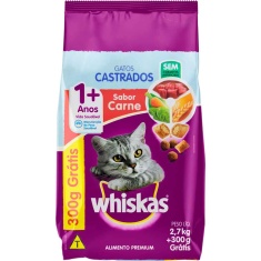 Alimento para Gatos Carne Whiskas Leve 3Kg Pague 2,7Kg