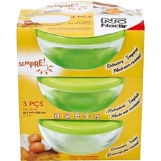Jogo de Tigela com Tampa Sempre Nadir 500ml c/ 3un