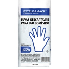 Luva Descartável Extrusa 100un.