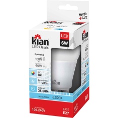 Lâmpada Led 6,0W 6.5K Bivolt Kian