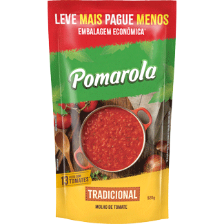 Molho de Tomate Tradicional Pomarola Sachê 520g