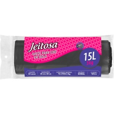 Saco para Lixo Rolo Jeitosa 15L 40un