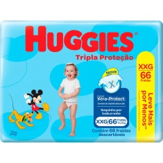 Fralda Infantil Tripla Proteção XXG Huggies 66un