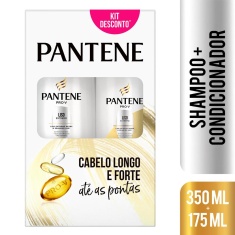 Shampoo 350ml + Condicionador Pantene Liso 175ml