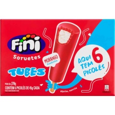 Picolé Morango Azedinho Fini 270g 6un