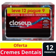 Creme Dental Red Hot Close-Up 90g Leve 12 Pague 9