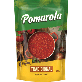 Molho de Tomate Tradicional Refogado Pomarola Sachê 340g