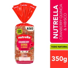 Pão Cranberry, Quinoa & Hibisco Nutrella 350g