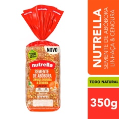 Pão Integral Semente de Abóbora, Linhaça Dourada & Cenoura Nutrella 350g
