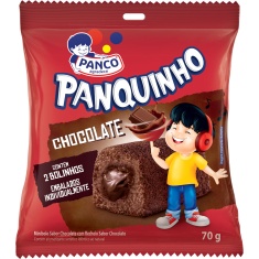 Bolinho Recheado Sabor Chocolate Panquinho Panco 70g