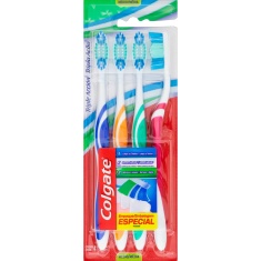 Escova Dental Média Tripla Ação Colgate 4 Unidades
