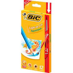 Lápis de Cor Aquarelável com Pincel Bic 12 un.