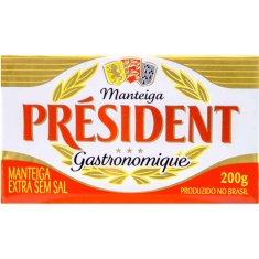 Manteiga Extra sem Sal Président 200g