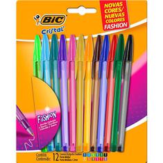 Caneta Cristal Fashion Bic 12 un.