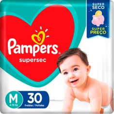 Fralda Pampers Supersec M 30 Und