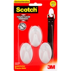 Gancho c/ Adesivo Permanente Scotch M 3 Und