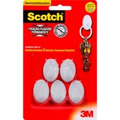 Gancho c/ Adesivo Permanente Scotch P 5 Und