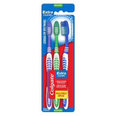 Escova de Dente Colgate Extra Clean 3 Unidade