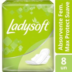 Absorvente Normal Suave Com Abas Ladysoft 8 Unidades
