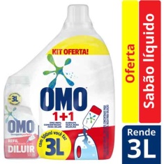 Lava Roupas Líquido Concentrado Omo Refil para Diluir com Garrafa 500ml