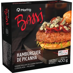 Hambúrguer de Carne Bovina Picanha Bassi 400g 2 Unidades