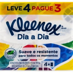 Lenço de Papel Original Kleenex Leve 4 Pague 3un.