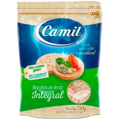 Mini Biscoito Integral de Arroz Camil 150g