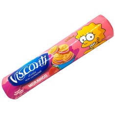 Biscoito Recheado Sabor Morango Visconti 125g