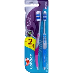 Escova Dental Macia Antibac Cabeça M Condor Leve 2 e Pague 1
