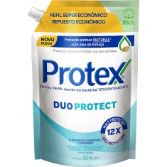 Sabonete Líquido Antibacteriano para as Mãos Duo Protect Protex Refil 900ml