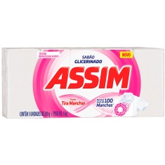 Sabão em Pedra Glicerinado Tira Manchas Assim 1kg