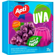 Gelatina em Pó Sabor Uva Apti 35g