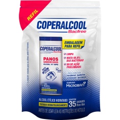Panos Umedecidos Bacfree Coperalcool Refil 35un.