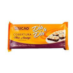 Cobertura de Chocolate Meio Amargo Dia a Dia Sicao 1,01kg