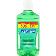 Enxaguante Bucal Antisséptico Menta Plus Ice Fresh Leve 500ml Pague 350ml