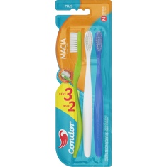 Escova Dental Macia Plus Cabeça M Condor Leve 3 Pague 2
