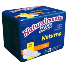 Absorvente Com Abas Max Noturno Naturalmente 8 un