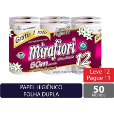 Papel Higiênico Mirafiori Folha Dupla L12P11 50m