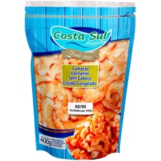 Camarão Médio sem Cabeça Cozido Costa Sul 400g