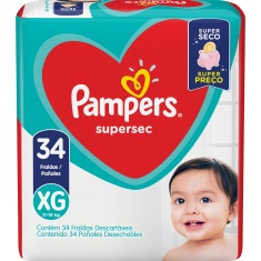 Fralda Pampers Supersec Mega XG 34 unidades