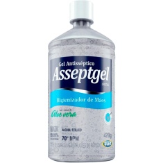 Álcool Gel Antisséptico Asseptgel Cristal 440g