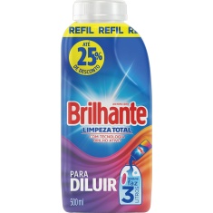 Lava Roupas Líquido Limpeza Total Brilhante 500ml