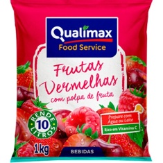 Refresco em Pó Sabor Frutas Vermelhas Qualimax 1kg