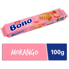 Biscoito Recheio Morango Bono 100g