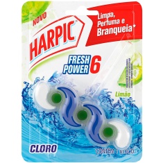 Detergente Sanitário Bloco Limão Fresh Power 6 Harpic