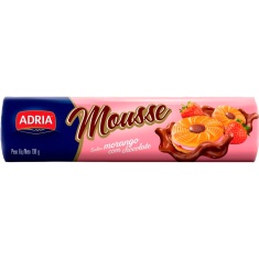 Biscoito Recheado Morango com Chocolate Mousse Adria130g