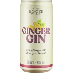 Bebida Mista Alcoólica Gaseificada Gin + Ginger Ale Easy Booze 269ml