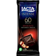 Chocolate 60% Cacau Mix de Nuts Intense Lacta 85g